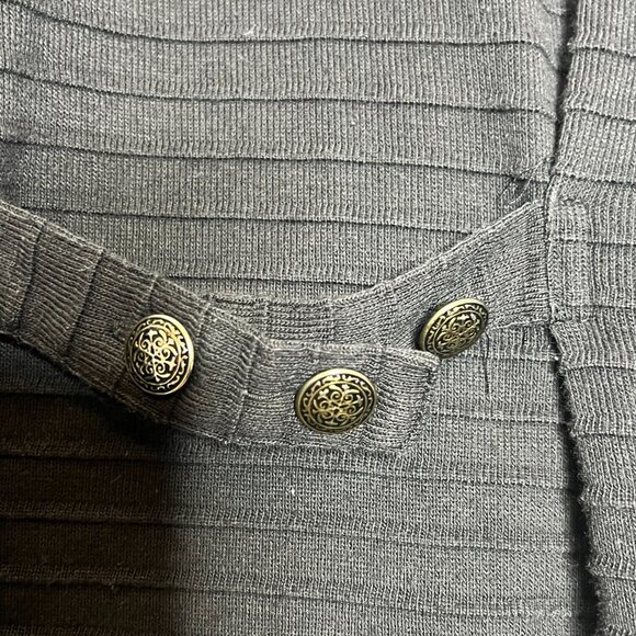 Express Campagnie Internationale Vintage 90 Black Button Cardigan Retro Blazer L - Picture 3 of 6